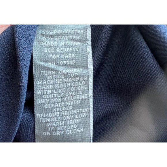 NWT Sharagano Deep Navy Blue Sleeveless Dress Zipper Back Size 10 - Picture 6 of 7